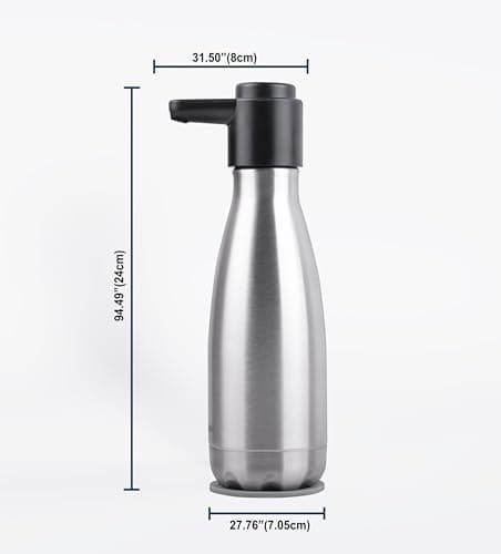 FEEGOO Stainless Steel Soap Dispenser, 16.9 fl oz Manual Countertop Hand Soap Pump with Non-Slip Pad for Bathroom Sink - Thumbnail 2