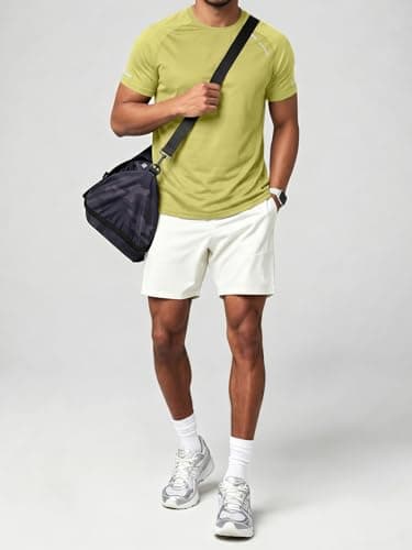Comdecevis Workout T-Shirts for Men Quick Dry Lightweight UPF 50+ Sun Comfort Colors T-Shirts Gym Tops 3XL(42) Sage Green - Thumbnail 3