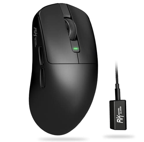 RK ROYAL KLUDGE RK M3 Wireless Gaming Mouse, 47g Lightweight Computer Mouse with PAW3950 Optical Sensor, 8K Polling 42000 DPI, Triple Modes PC Game Mice with 5 Programmable Buttons for Win/Mac, Black