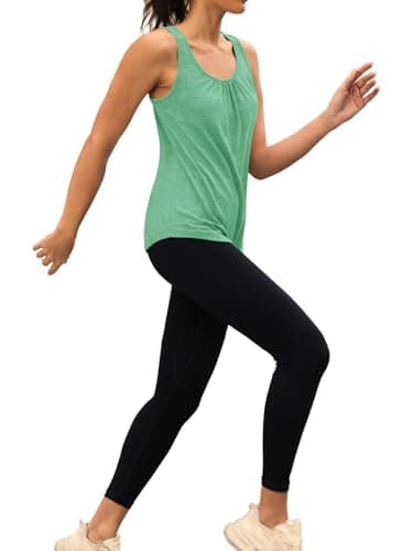 3rd hill Workout Tank Tops for Women Racerback Sleeveless Yoga Top Loose Fit Gym Shirt Running Athletic Tanks Aqua S - Thumbnail 5