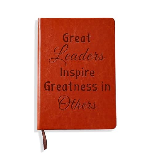 LBWCER Boss Appreciation Gift Mentor Notebook Great Leaders Notebook Leader Supervisor PM Mentor Retirement Gift Coworker Farewell Leather Journal Notebooks (Great)