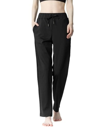 Leapstride Women's Track Pants with Back Zip Pocket - 4-Way Stretch Moisture-Wicking Fabric, Multi-Pockets for Daily Wear - Image 1