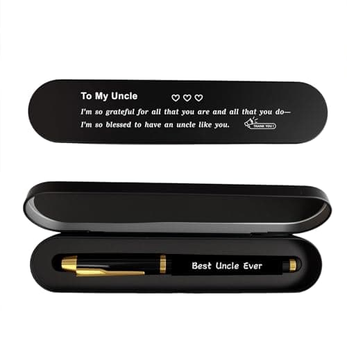 iyaone ​​Fathers Day Gift for Uncle, Best Uncle Ever Engraved Gel Pen - Image 1