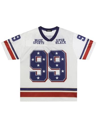 Vamtac Mens Y2k Jersey Oversized Graphic Tshirts Casual V Neck Tees Summer Short Sleeve Tops - Image 1