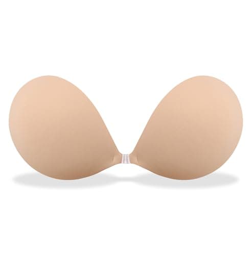 MITALOO Adhesive Bra Invisible Sticky Strapless Push up Backless Reusable Silicone Covering Nipple Bras Nude - Image 1