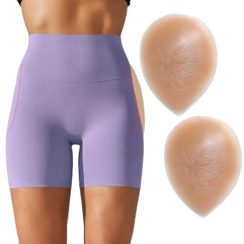 POMAMZ Silicone Hip Pads Adhesive for Women - Reusable Butt Lift Enhancer Pads, Sticky Buttocks Enhancer, Caramel(2 Pieces),L - Image 1