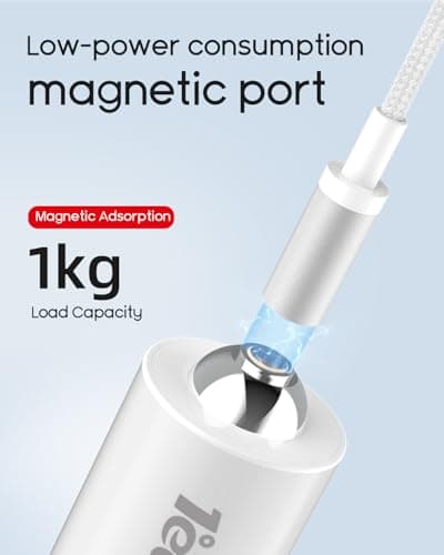 Charger Fast Charging for iPhone, 1°edo 20W Magnetic Fast Charger Block with 3FT Cable Innovative Magnetic to Lightning Cable for iPhone 14/13/12/11/Xs Max/XR/X (White) - Thumbnail 6