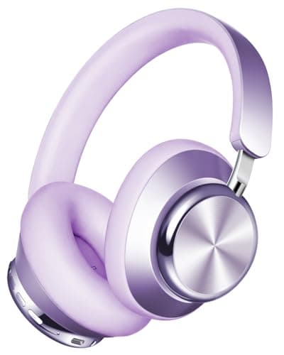 Wentronic Y03 Bluetooth Headphones Wireless Active Noise Cancelling Over Ear Headphones 48 Hours Playtime High Sound Quality 6 EQ Music Mode Headphones with Soft Ear Cushion - Purple - Image 1
