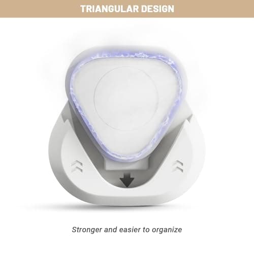 JUMEIHUI 6 Pack Magnetic Remote Control Holder Wall Mount,Convenient and Stylish TV Remote Organizer for Home Office School Supply Storage,No Drilling, Strong Magnet (White) - Thumbnail 3