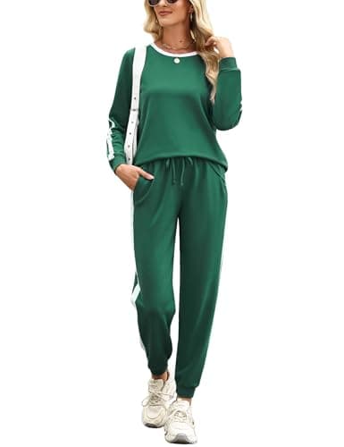 Marvmys Women Long Sleeve Sweatsuit Set Casual 2 Piece Lounge Set Fashion Travel Outfits Jogger Set - Image 1