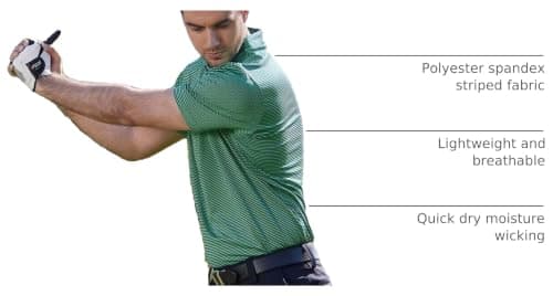 Golf Shirts for Men Dry Fit Moisture Wicking Casual Sport Short Sleeve Mens Golf Polo Shirts - Thumbnail 4
