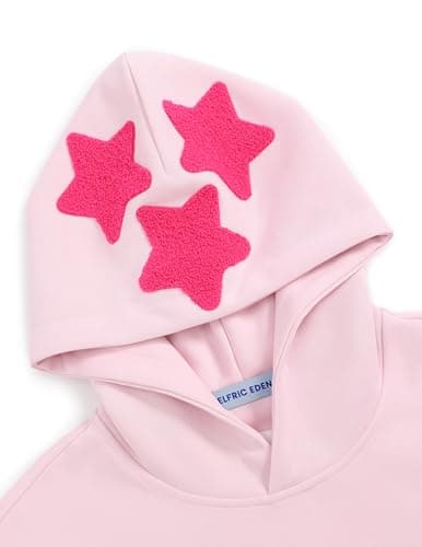 Aelfric Eden Dog Graphic Hoodie Oversized Cute Star Sweatshirt Unisex Y2k Casual Hooded Pullover Pink Medium - Thumbnail 3