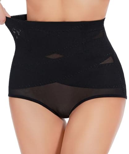 GYDEK Tummy Control Shapewear Panties for Women-High Waisted Body Shaper Underwear Shapewear Seamless Girdle Panty Black - Image 1