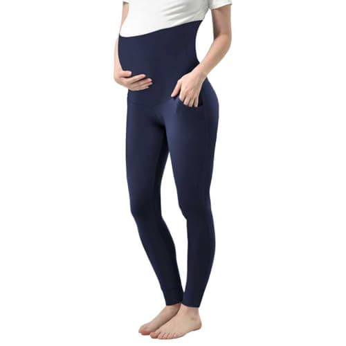 Stanpetix Maternity Joggers for Women - Maternity Casual Pants Activewear Women's Pregnancy Sweatpants with Pockets (Navy,Large) - Image 1