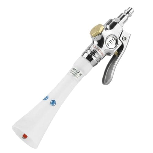 Duriumon Mini Tornado Car Cleaning Gun, High Pressure Vortex Air Blaster for Interior Detailing, Compact Metal Blow Gun with Trumpet Head, Quickly Blasts Dirt, Works with Air Compressor Tool Kit
