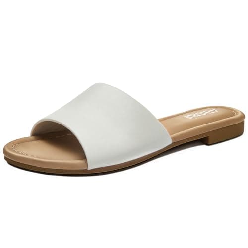 ATHMILE Sandals for Women 2025 One Band Womens Sandals Dressy Open Toe Flats Summer Slides for Casual Party Cute Beach - Image 1