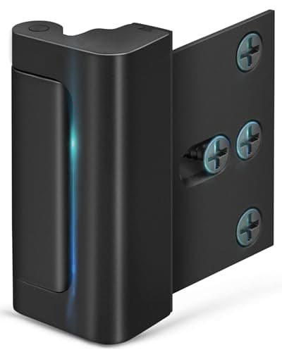 Home Security Door Reinforcement Lock - Child Proof High Security Door Lock Front Door Locks for Kids Safety Withstand 800 lbs Top Door Latch Lock Flip Door Guardian for Inward Swinging Inside Door - Image 1
