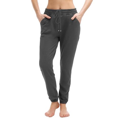 Walifrey Womens Joggers with Pockets, Drawstring Sweatpants Women for Lounging Jogging Gym and Workout DeepGrey,1 Pack DeepGrey S - Image 1