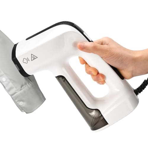 Vacuum Steamer for Clothes, 3200Pa Suction Handheld Clothes Steamer, Dual Mode, LED Display, Portable Travel Steamers for Clothes, Steaming & Ironing 2 In 1, 160ml Water Tank (for 110-120V) - White