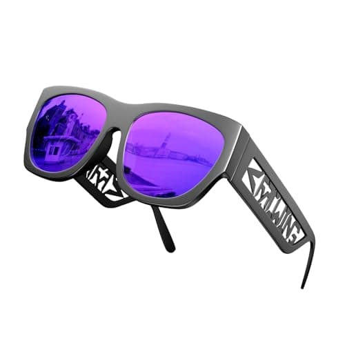 ROCKNIGHT HD Mirrored Purple Sunglasses Women Polarized UV Protection Trendy Anti Reflective Shades Gafas de sol 2023 - Image 1