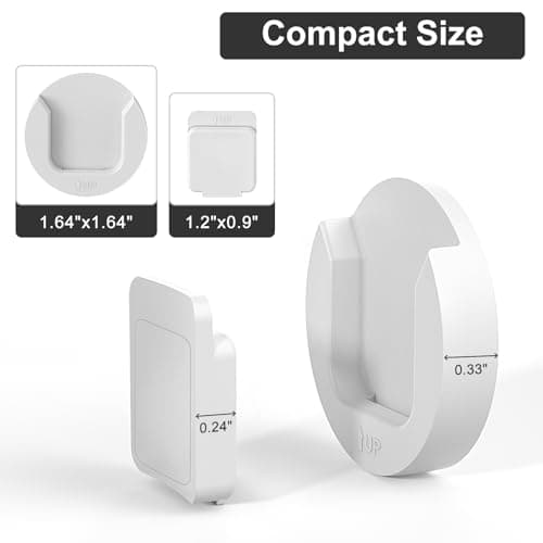 YYILIS Magnetic Remote Control Holder Wall Mount, 4 Pack Upgrade Remote Control Organizers Storage Self-Adhesive TV Remote Control Caddy for Back of TV White - Thumbnail 4