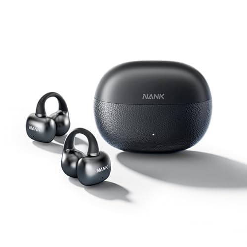 NANK Clip Super Open Ear Earbuds, Bluetooth 5.4 Clip on Earbuds, Lightweight Comfort Open Ear Headphones, IPX5 Waterproof, 32H Playtime, Clear Calls, Secure Fit for Sports Workout Daily Use - Image 1