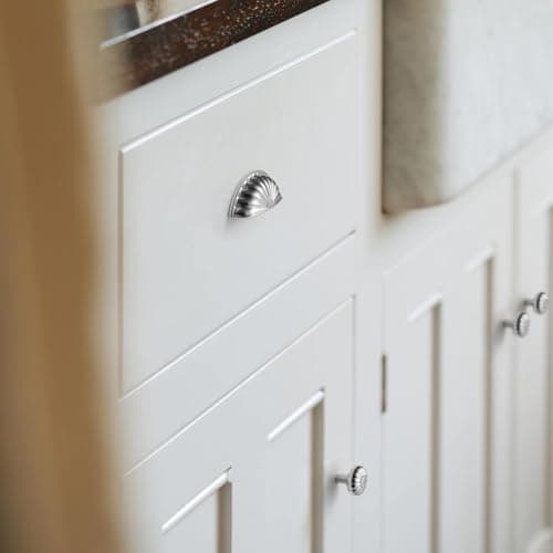 YAGU 10 Pack Round Polished Chrome Kitchen Cabinet Knobs 1-1/5 Inch Bright Silver Sunflower Dresser Drawer Knob Furniture Hardware Pulls for Closet Cupboard Wardrobe - Thumbnail 5