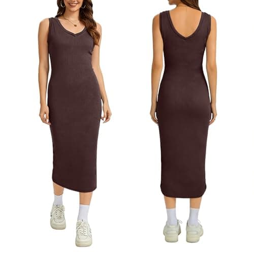 Anyshe Women's 2 Piece Matching Knit Sweater Set, Long Sleeve V-Neck Top with Maxi Skirt, Effortless Style for Vacation - Thumbnail 5