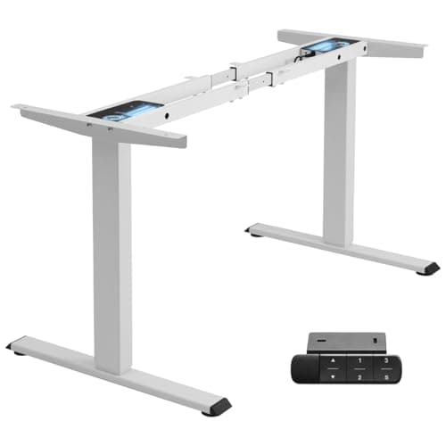 TOPSKY Dual Motor Electric Standing Desk Frame, Height Adjustable Sit Stand Base for Home Office, Fits Table Tops up to 70.8 x 31.5 Inch, 225 lb Capacity (White, Without Stand) - Image 1
