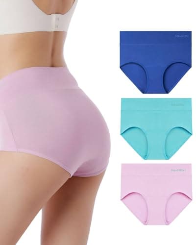 RanZZRan Women's High Waist Underwear Full Coverage Briefs - Stretchy Soft Panties Rayon derived from Bamboo - Image 1