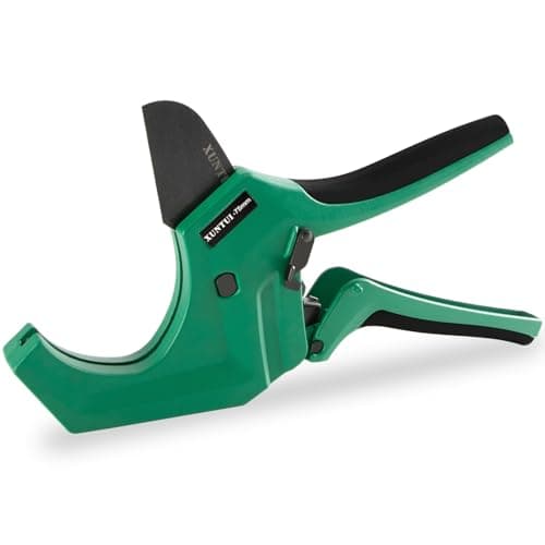 XUNTUI 75mm PVC Pipe Cutter, Ratchet Pipe Cutter, Dark Green - Image 1