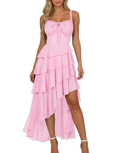 SCARLET DARKNESS Hi-Low Ruffle Renaissance Pirate Fairy Gothic Corset Dress - Image 1