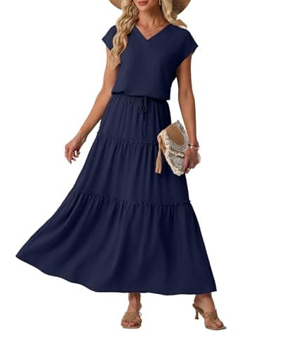 Lepunuo Women 2 Piece Outfits Skirt Sets Flowy Maxi Skirts Work Office Blouses Business Casual Travel Vacation Outfits - Image 1