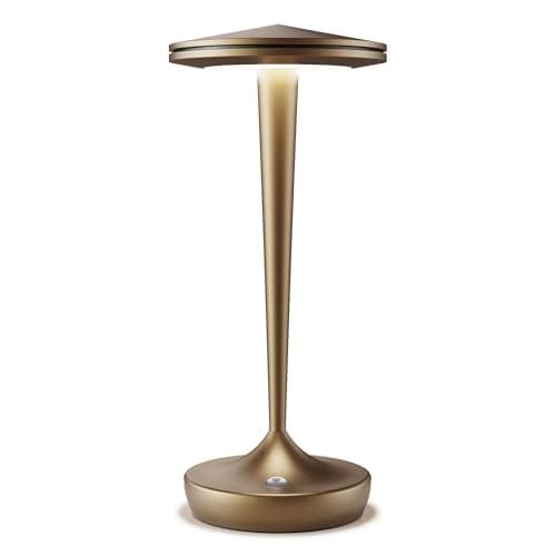 JALVDE Cordless Lamp Rechargeable LED Table Light,48Hrs Battery Operated Table Lamp,Potable Lamp with Stepless Dimming and Waterproof Lamp for Kitchen,Dining,Shower,Outdoor Patio,Camping (1Pbronze) - Image 1