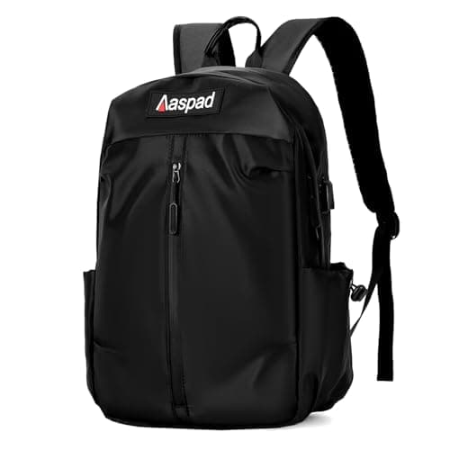 Aaspad Laptop Backpack for Men and Women Lightweight Daypack Slim Sturdy Business Offices Knapsack Daily Commute Necessities (Black) - Image 1