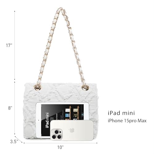 MKP Women Small Shoulder Bags Quilted Crossbody Distressed Jean Denim Purse Evening Bag Clutch Handbag with Chain Strap - Thumbnail 5