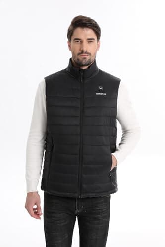 Venustas Men's Heated Vest with Battery, Up to 20 Hours of Warmth, Winter Quilted Vest for Outdoor - Thumbnail 2
