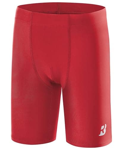 Roadbox Boys' Competitive Swim Jammers, Quick-Dry UPF 50+ Sun Pretection Swim Team Swimsuit for Youth, Athletic Compression Swim Shorts Trunks for Racing Pool Bathing Swimming Training True Red - Image 1