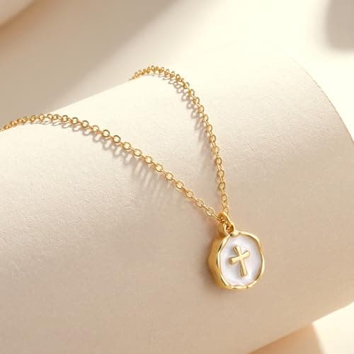 C-leen Confirmation Gifts for Teen Girls - 18K Gold Plated Cross Necklace On Your Confirmation Necklace Easter Gifts for Kids Teens - Thumbnail 6
