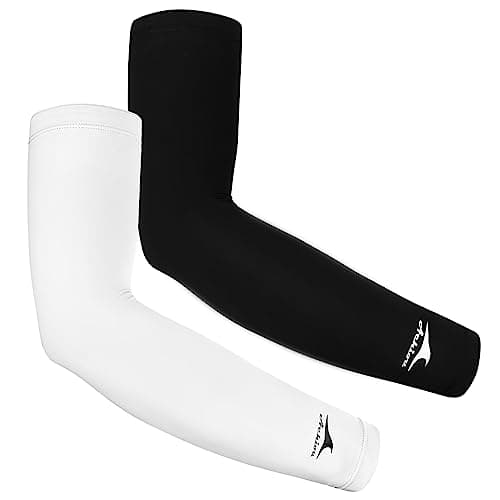 Achiou Cooling Ice Silk Arm Sleeves, Summer UV Sun Protection Compression Sleeves UPF 50+ for Women Volleyball Youth Sports - Image 1