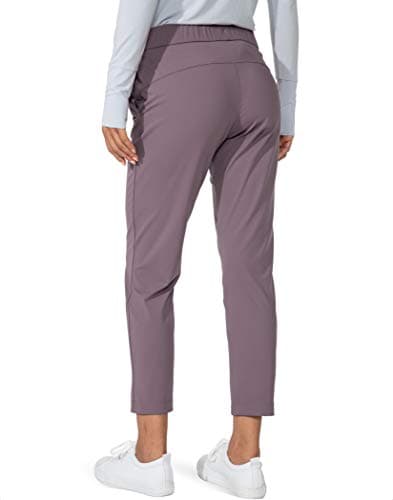 G Gradual Women's Pants with Deep Pockets 7/8 Stretch Sweatpants for Women Athletic, Golf, Lounge, Work (Dusty Purple, XX-Large) - Thumbnail 2