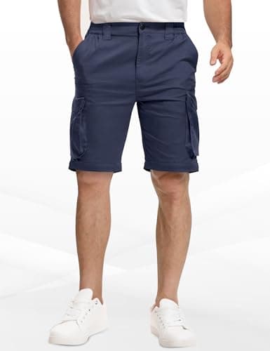 AOHIKE Mens Convertible Hiking Pants - Stretch Lightweight Zip Off Cargo Pants for Men Camping Tracking, Navy Blue - Thumbnail 3