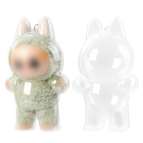2Pcs Waterproof and Dustproof Protective Case for 15cm Dolls, Clear Protective Case Compatible for 17cm Standing Doll Premium Display Case (2Pcs, Doll not Included)