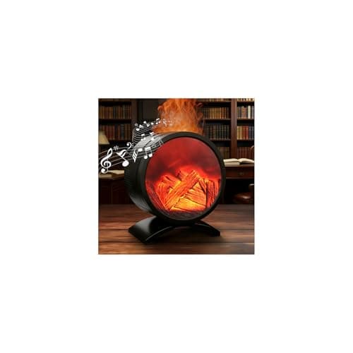 Fireplace Flame Oil Diffuser with Speaker & 260mL Fire Oil Diffuser,Essential Oil Diffuser 5 Color Fire Aroma Diffuser Aromatherapy Aroma Diffuser, Ultrasonic Mist with Timer & Auto Shut-Off - Image 1