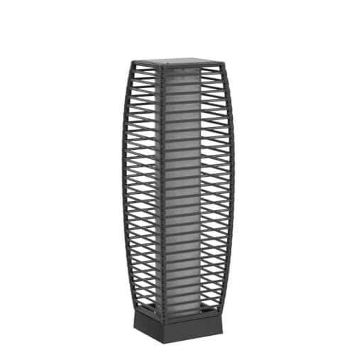 Grand patio Outdoor Floor Lamp Solar Powered Lantern Waterproof Wicker Boho Deck Lights for Garden Porch Decor, Large Crossover - Thumbnail 4