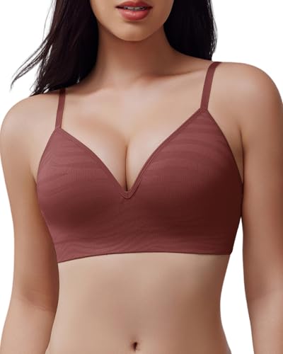 LIIJOO Comfort Lift Bra Without Underwire, Wide Straps, Side Support, Breathable Stretch, Everyday Wear(Caramel, 38C) - Image 1