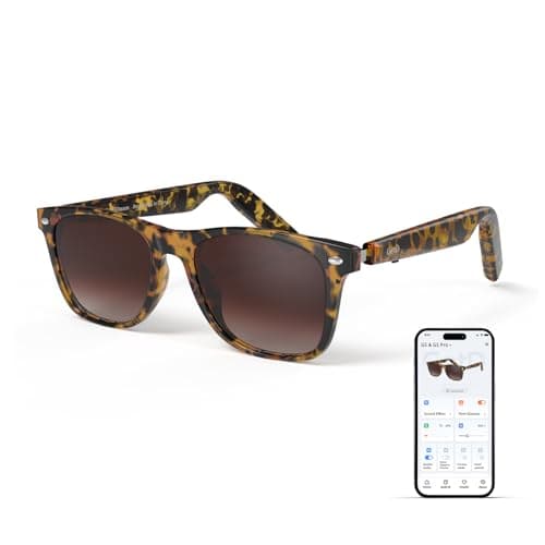 GetD AI Glasses for Men & Women, Smart Glasses Powered by ChatGPT, Bluetooth Glasses for AI Translation 147 Languages, Polarized Lens, AI Meeting Memos and AI Dialogue, 11H, UV Protection Sunglasses
