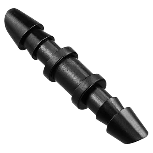 Kepmix Drip Irrigation Fittings Single Barbed Coupling Connectors 1/4", 70 Pack Barbed Coupler Connectors Fits Universal 1/4 Inch Drip Tubing, Irrigation Parts for Drip or Sprinkler System - Image 1