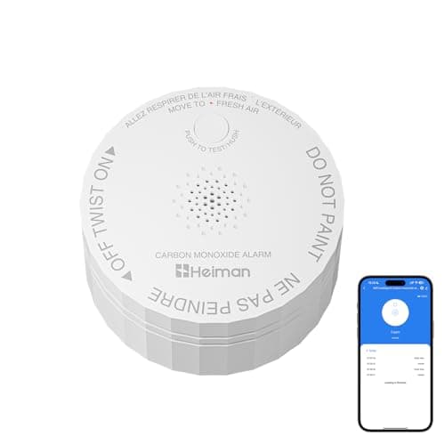 HEIMAN Smart Carbon Monoxide Detector, Wi-Fi Nano CO Alarm, UL 2034 4th Certified, Real-Time App Notifications, Battery Powered, Test-Reset Button, 10-Year Figaro Sensor, Portable for Trave - Image 1