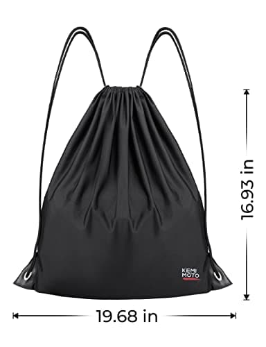 KEMIMOTO Helmet Bag, Large Capacity Lightweight Drawstring Backpack for Motorcycle Dirt Bike Motocross Bicycle Racing ATV UTV Snowmobile Snowboard Skiing Cycling Riding Welding Sports Helmet - Thumbnail 5